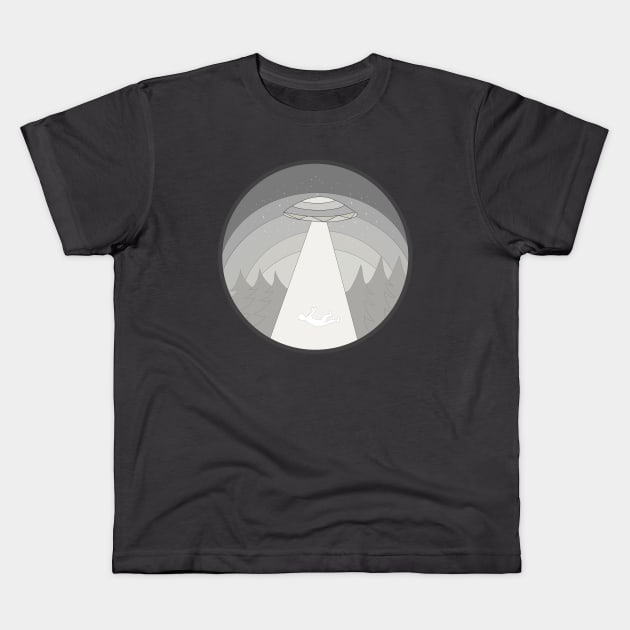 Human being abducted by a UFO Kids T-Shirt by DiegoCarvalho